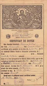 Romania, 1953, Vintage Baptism Certificate - RPR - Picture 1 of 1
