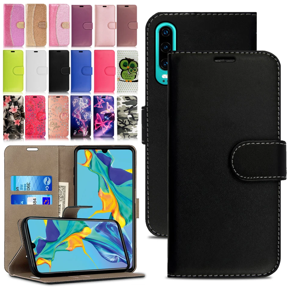 Case for Huawei P20 P40Pro Lite Mate 20 Leather Magnetic Wallet Stand Flip Cover - Image 1 of 1