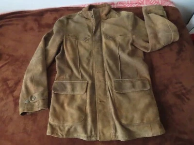 Gimo's Mens Brown Suede Leather barcelino Full Zip Jacket - Image 1 of 4