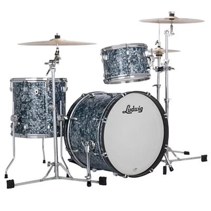 Ludwig NeuSonic Downbeat 3-piece Acoustic Drum Set Shell Pack Steel Blue Pearl - Picture 1 of 5