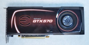 EVGA GeForce GTX 570 1GB HD GDDR5 012-P3-1570-B1 Video Graphics Card GPU - Picture 1 of 8