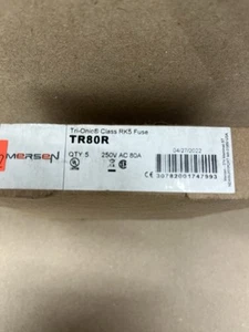 MERSEN TR80R 80AMP 240VAC DUAL ELEMENT TIME DELAY FUSES. ** 5 Per Box/New** - Picture 1 of 3