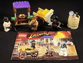 Lego Indiana Jones Set 7195 Ambush in Cairo 100% Complete with 4 Mini-figures!