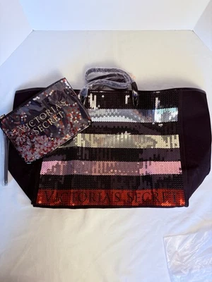 Victoria Secret большой блестки сумка с короткими ручками Weekender сумка с короткими ручками с клатчем кошелек с ремешком новый с Ярлыками - Изображение 1 из 4