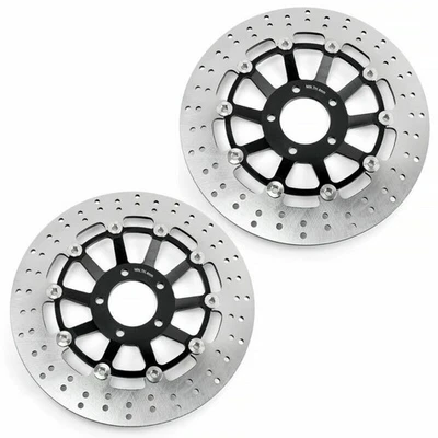 Round Front Brake Discs Rotors for SUZUKI GSX-R 600 W 92-93 GSXR 750 W 1991-1995 - Image 1 of 4