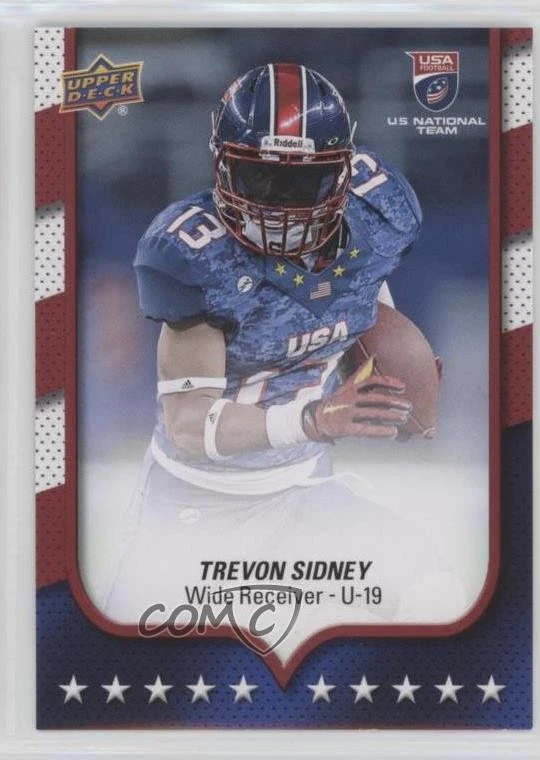 2016 Upper Deck USA Football USA U19 Flag Wave Trevon Sidney #13 - Image 1 of 2