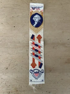 Marcador tejido Bicentenario de la Independencia Americana 1976 cinta de seda escasa B - Imagen 1 de 4