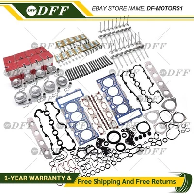 Engine Overhaul Rebuilding Pistons Gasket Bearings Kit for VW Audi A8 Q7 S5 4.2L - Image 1 of 4