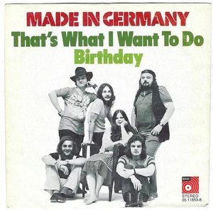 Made In Germany - That's What I Want To Do / Birthday 7", Single  Vg ++ - Foto 1 di 2