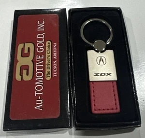 ACURA ZDX Pink Leather & Metal Keychain NEW IN BOX - Picture 1 of 1