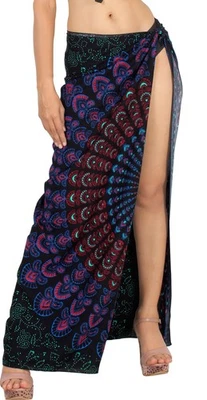 LA LEELA женщин бикини пляж саронг надежном плавать парео один размер черный, мандала - Изображение 1 из 3