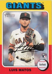2024 Topps Heritage Baseball #101 Luis Matos San Francisco Giants RC - Foto 1 di 1