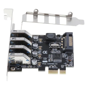 PCI-E to 4-Port USB 3.0 Hub Controller Expansion Card Adapter - Afbeelding 1 van 7