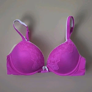 Victoria Secret sehr sexy Push-Up Tauben BH 34C Hot Pink - Bild 1 von 7