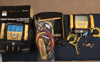 Colector de refrigerante Fieldpiece SM380V 3 puertos + mangueras de carga Foto 1 de 3