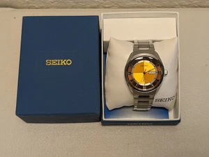 Seiko Recraft Series Herren Automatikuhr braunes und orangefarbenes Zifferblatt SNKN75 - Bild 1 von 8