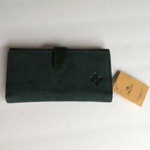Patricia Nash Dark Green Leather BEVERLY Wallet NEW with tags