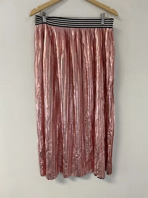 Falda elástica de fiesta elástica rosa plisada línea A 18 Maxi de ASOS para mujer EU:50 N206 Foto 1 de 4