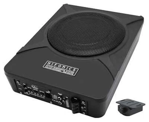 HIFONICS Aktiv Subwoofer 25cm Untersitz Woofer 300W mit Fernbedienung - Bild 1 von 1