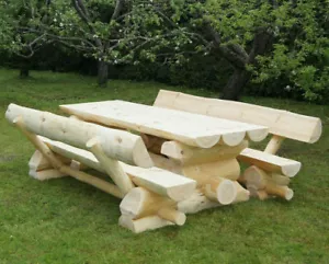 Luxus Premium Holzgarnitur Holz Massivholz Gartenmöbel Gartengarnitur 8 Pers. - Bild 1 von 12