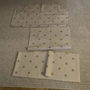 Fabric Remnants. Bumble Bee Showerproof Material, Unused 3 Pieces - Picture 1 of 2
