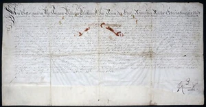 PALATINADO NEUBURG TESORERO JOHANN WILHELM BUFETE MANUSCRITO PERGAMINO 1697 - Imagen 1 de 12