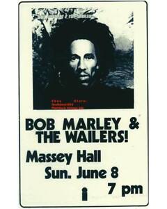 1975 Bob Marley & The Wailers Massey Hall Toronto, ON Classic Concert Reprint Ad