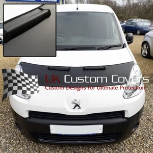 PEUGEOT PARTNER HALF BONNET BRA STONE CHIP PROTECTOR (2008-2018) BLACK 196 - Picture 1 of 12