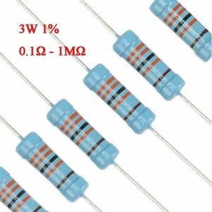 3W Watt Metal Film Resistor ±1% 0.1 0.22 0.33 0.5 1 2 2.2 to 1M Ω Ohm R 0.1Ω-1MΩ - Picture 1 of 3