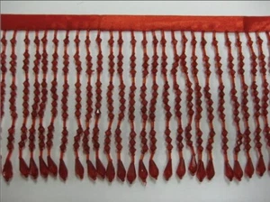 Lámpara de 5" rojo acrílico y vidrio semilla corneta flecos lágrima adorno de disfraz - Imagen 1 de 1