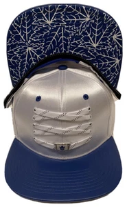 Zephyr NHL Toronto Maple Leafs "Patent" Lacer Flat Bill SnapBack Hat NWT - Picture 1 of 7