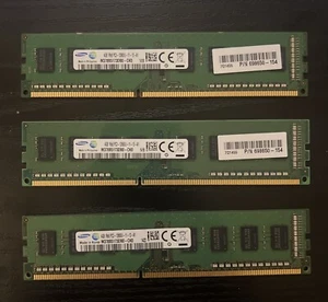 Samsung 12GB (3x4GB) 1Rx8 PC3-12800U Desktop RAM - Picture 1 of 2