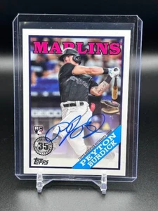 2023 Topps 1988 Baseball Peyton Burdick Rookie Auto Marlins #88BA-PB - Picture 1 of 2