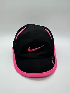 Nike Black and Pink Infant Hat Cap OS Swoosh Logo - Picture 1 of 6