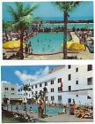 Miami Beach FL President Madison Hotel Menge 2 Vintage Postkarten Florida