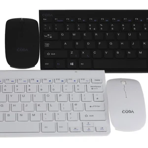 CODA 2.4GHz Kabellos Maus & Tastatur Compact Android PC Laptop Mac Weiß/Schwarz - Bild 1 von 15