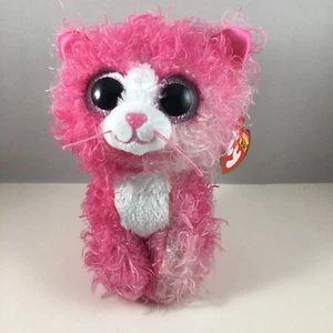 Ty Beanie Boos - REAGAN the Pink Cat (6 Inch) (2024 UK Tush Tags) NEW MWMTs - Picture 1 of 6
