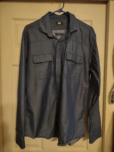 Denim Spurr Blue Long Sleeved Shirt Size Large - Picture 1 of 3
