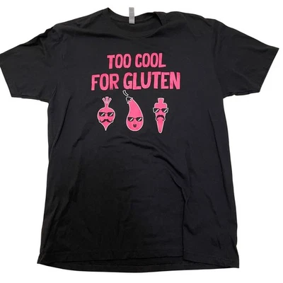 Camiseta gráfica Next Level Apparel demasiado genial para el gluten para mujer talla XL Foto 1 de 4