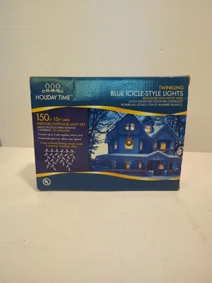 Holiday Time - 300 Clear Icicle Lights -18 Ft Length - Indoor/outdoor New Christ - Image 1 of 3