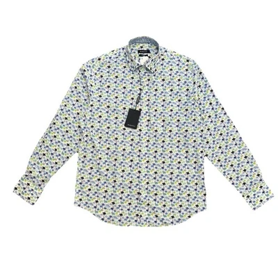 Bugatchi Classic Fit Palm Tree Print Button Up Shirt Turquoise Men’s Size S NWT - Image 1 of 4