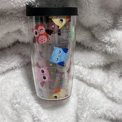 Vaso Tervis 16oz Vaso Multicolor Búhos con Tapa Azul y Taza Transparente Foto 1 de 4