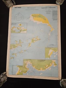 Yachtkarte Seekarte Tortola nach Anegada, 1981, 35"" x 25"" Imray-Lolaire - Bild 1 von 10