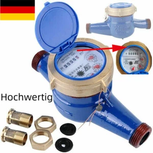 Gartenwasseruhr Geeicht 3/4" Zapfhahnzähler Zapfhahn kalt Wasseruhr Wasserzähler - Bild 1 von 8