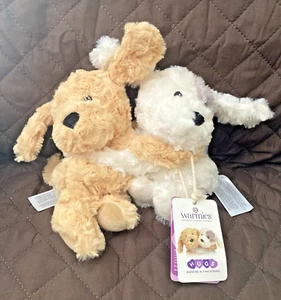 Warmies Hugs 2 Welpen Hunde mikrowellengeeignet duftend kuschelig liebenswert Kuschelplüsch - Bild 1 von 11