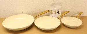 Tramontina kaltgeschmiedete 8", 10" und 12" Bratpfannen mit Keramikinnenraum, creme - Bild 1 von 8