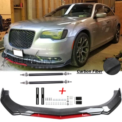 Kit de accesorios de carrocería de alerón divisor de labios parachoques delantero para Chrysler 300 C S SRT8 Foto 1 de 4