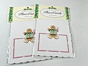 Set of 2 Carol’s Rose Garden Package of 10 Place Cards Gingerbread New - Picture 1 of 2