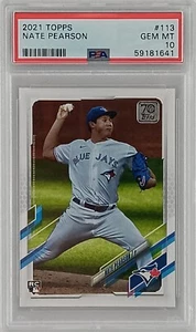 2021 Topps - Series One - #113 Nate Pearson - Blue Jays - Rookie - PSA 10 GEM MT - Picture 1 of 3