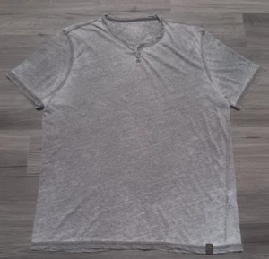 Lucky Brand Herren grau Venice Burnout Kurzarm Henley T-Shirt Größe XL - Bild 1 von 7